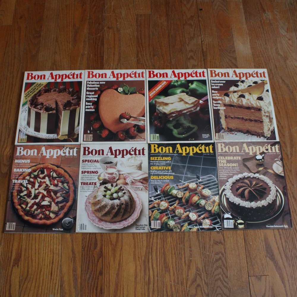 Bundle of Vintage Bon Appetit Magazines